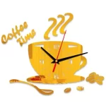 3D Acrylic DIY Wall Clock Mirror Wall Clocks Simple Home Digital Wall Sticker Decoration Mute Coffee Cup Wall Quartz Clock - Image 7