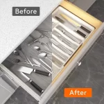 Spatula Trays Utensil Organizer for Kitchen Drawers Expandable Cooking Tray Adjustable Cutlery Tools and Gadgets Storage Divider - Image 4