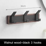 Walnut Coat Wall Hook Wall Hanging Coat Rack for Bathroom Kitchen Bedroom Hallway Wall Hooks Coat Clothes Holder - Image 13