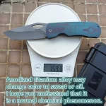 JUFULE 2026 Dixon Titanium Handle Ceramic Bearing Pocket EDC Tool Kitchenware Fish Fruit Camping 154CM Outdoor Folding Knife - Image 8