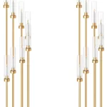 Floor Candelabra 8 Arms 54 Inch Tall Metal Candle Holders  for Table Candle Holder with Acrylic Lampshade