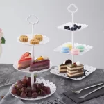 Cake Stand Birthday Cake Stand Display Cupcake Stand Snack Fruit Plate Wedding Party Tray Dessert Table Decorate Kitchen Tools - Image 3