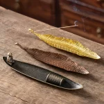 Creative Long Leaf Incense Burner Stick Holder Line Incense Plate Base Sandalwood Tray Temples Yoga Studios Home Decoration