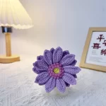 Ins Chrysanthemum Crochet Bouquets Handwoven Flowers Artificial Plants Desktop Home Decoration Friends' Gifts - Image 5