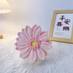 Ins Chrysanthemum Crochet Bouquets Handwoven Flowers Artificial Plants Desktop Home Decoration Friends' Gifts - Image 4
