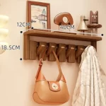 Piano Key Wall Mounted Clothes Hanger Wooden Wall Coat Rack Multifunctional Clothing Racks Home Entrance Dress Storage Hangers - Image 8