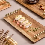 Kitchen Tray for Serving Food Trays for Desserts Dessert Tray With Handles Wooden Serve Storage Coffee Fruit Snack Drink Sweets - Image 6