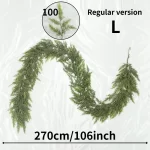 5/6/9ft Christmas Pine Garlands Real Touch Cedar Garland Xmas Indoor Fireplace Home Decor Artificial Plants Hanging Adorn Wreath - Image 8
