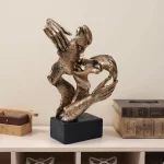 Vilead Couple Statue Lover Sculptures Tabletop Shelf Decor Anniversary Wedding Gift Home Interior Contemporary Mantel Bookshelf - Image 2
