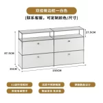 Vintage Module Sideboard Living Room Storage Cabinet Wood Bedroom Stainless Steel Metal Frame Storage Customizable TV Cabinet - Image 15