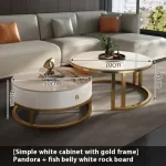 Round Unique Coffee Tables Waterproof Modern Simple Metal Coffee Tables Aesthetic Organizer Muebles De La Sala Home Decoration - Image 21