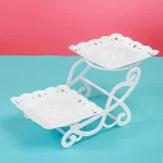 Plastic Cake Stand Home Party Dessert Table Display Rack Dessert Cake Tray Cold Meal Tea Break Table Afternoon Tea Center Rack - Image 6