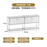 Vintage Module Sideboard Living Room Storage Cabinet Wood Bedroom Stainless Steel Metal Frame Storage Customizable TV Cabinet - Image 18