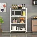 Foldable Large Iron Frame Storage Multifunctional Living Room Rack Multilayer Bookshelf Display Kitchen Storage Rack - Image 3