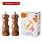 Acacia Wood Pepper Mill Grinders with base pepper mill Spice Mill for Tableware Kitchenware - Image 8