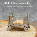  Camping Heater Portables Grills Stand Mini Stainless Steel Burners Portable Folding Incense Burner Desktop Viewing Stove - Image 5