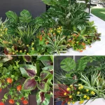 18 Bundles Outdoor Artificial Plants UV Resistant Fake Greenery Stems Faux Shrubs for Outside Porch Patio Garden Window Decor - Image 4