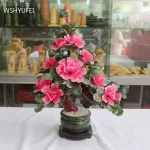 Creative Jade Simulation Peony Flower Ornaments Fake Flower Bonsai Living Room Decoration Table Decor Crafts Home Accessories - Image 5