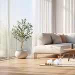 1Pc/2Pcs Artificial Olive Tree 4ft / 5ft / 6ft, Large Artificial Plants Fake Plastic Plants in Pot for Home Bedroom Decor - Image 2