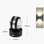 Modern Wall Sconce Double Sided Lens Sunset Bedside Painting Aisle Home Atmosphere Wall Scone 360° Rotating Wall Lamp - Image 18