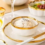 1pcs White Ceramic Plate Phnom Penh Tableware Salad Soup Bowl Food Dinner Dishes Wedding Decoration Dinnerware Household Kitchen - Image 6