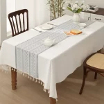 French Style Thickened Jacquard Lace Tablecloth, Rectangular Dining Table Cloth, Home Use Fabric Table Cover - Image 7