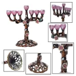 Tree of Flower 7 Branch Candle Holder for Hanukkah Menorah Candelabrum Candlestick Stand for Christmas Party Wedding Celebration - Image 5