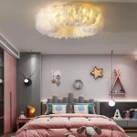 Modern Feather Led Ceiling Lamps Nordic Romantic Warm Bedroom Ceiling Lights Home Lighting Living Room Decor Lamp Luster Fixture - Image 4