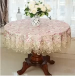 European Style Round Tablecloth, Elegant Lace Tablecloth, Dining Table Cloth, Kitchen Table Cover, Decorative Towel - Image 12