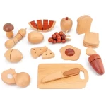Natural Wood Children's Preschool Toys Fruits And Vegetables Simulation Play House Kitchenware Cognitive Wooden Model Toys - Image 5