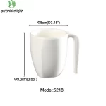 White Round Coffer Mug Kitchenware 100% Melamine Water Cup Restaurant Tableware Imitation Porcelain Dinnerware - Image 10