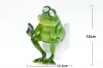 YES 1-2Pcs 3D Craft Resin Creative Thinking Reading Frog Model Figurine Home Office Tabletop Decor Gift Birthday Present - Image 8
