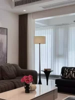 Vintage Fabric Floor Lamp Living Room Sofa Side Standing Lamp Antique Home Shelf Lamp LED Light Bedroom Bedside Lamp With Table - Image 6