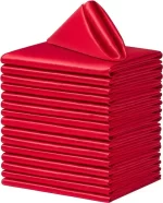 60 Pack 30*30cm Wine Red Satin Table Napkins Soft Smooth Cloth Napkins Silky Satin Cloth Napkins for Restaurant Party Decoration - Image 7