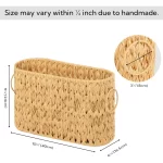 Stylish Wicker Woven Toilet Paper Storage Large Capacity Household Bathroom Storage Basket With Handles Sundries Storage Basket - Image 6