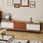 Vintage Solid Wood Tv Stand Nordic Drawers Living Room Storage Tv Cabinet Wall Design Minimalism Home Furniture Gabinete HQ40