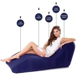 Portable S-shaped Love Position Labor-saving Sitting Inflatable Sofa Bed Yoga Chaise Lounge For Garden Bedroom Folding Furniture - Image 3