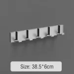 Foldable Coat Rack Wall Hanger Shelves Steel Shelf Behind Door Hooks Clothes Organizer Towel Rack Key Storage Bathroom Furniture - Image 10