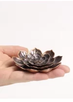 Alloy Incense Burner Lotus Multi-hole Wire Stick Holder Household Antique Incense Plate for Buddha Incense Holder Home Decor - Image 4