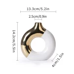 Ceramic Flower Vases For Living Room Luxury Nordic Plant Pot,Dinning Table Hotel Home Decoration,Wedding Festival Artwork Golden - Image 7