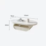 Suspension Tv Stand Cream Wind Modern Minimalist Small House Hanging Living Room Light Luxury Wall-Mounted Tv Stand - Image 10