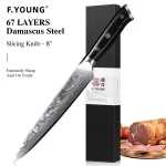 F.YOUNG Professional Kitchen Knives Damascus Steel Japanese Chef Knife Slicer Sashimi Utility Fruit Cooking Kitchenware Utensils - Image 7