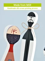 Home Decor Living Room Kawaii Accessory Sculptures & Figurines Character Shapes Adorable Wood Handcrafted Europe Household Items - Image 5