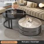 Modern Round Coffee Tables Metal Nordic Glam Minimalist Coffee Tables Simple Decor Mesa Auxiliar Salon Living Room Furniture - Image 11