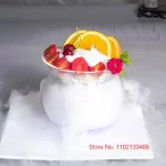 Cuisine Dishes Buffet Serving Dish Creative Restaurant Tableware Japanese Artistic Dry Ice Dishware Serve Ware Fruit Salad Bowl - Image 2