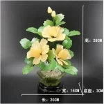 Creative Jade Simulation Peony Flower Ornaments Fake Flower Bonsai Living Room Decoration Table Decor Crafts Home Accessories - Image 10