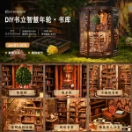 DIY Smart Tree Ring Bookshelf Book Stand Handmade Assembly Wooden Miniature Model DIY Assembly Toy - Image 5