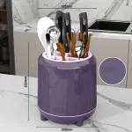 Rotating Knife Holder Kitchen Storage Rack Spoon Fork Knief Chopsticks Drain Rack Kitchen Accessories Organizer for Cutlery - Image 8