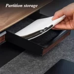 Wooden Storage Box Office Desktop Storage Tray Modern Multifunctional Square Organize Boxes Computer Storage Rack Accessories - Image 3