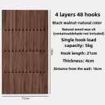 Solid Wood Wall Mounted Coat Racks Clothes Hanging Door Multilayer Coat Racks Hooks Piano Key Clothing Hanger Entrance Bedroom - Image 7